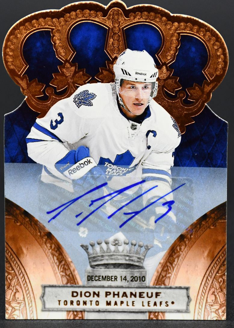 2010-11 Panini Crown Royale Auto Dion Phaneuf 90 Auto 100/100