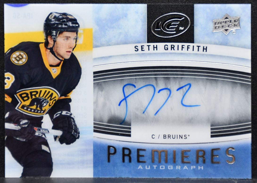 2014-15 Upper Deck Ice Premieres Auto Seth Griffith Boston Bruins Auto 4903