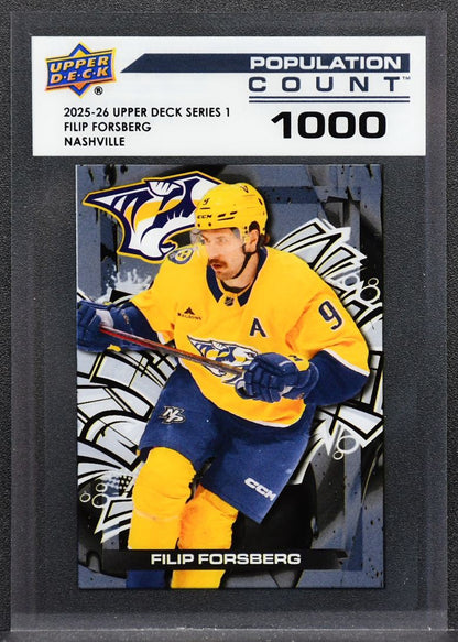 25-26 UD Series 1 Population Count 1000 Filip Forsberg PC-20 Nashville Predators 7849
