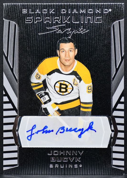 2025-26 Upper Deck Black Diamond Sparkling Scripts Johnny Bucyk SS-JB Auto 6032