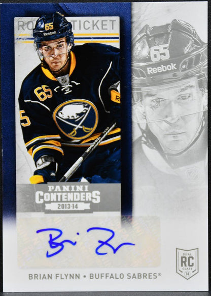 2013-14 Panini Contenders Rookie Ticket Auto Brian Flynn 276 Sabres RC Auto 1455
