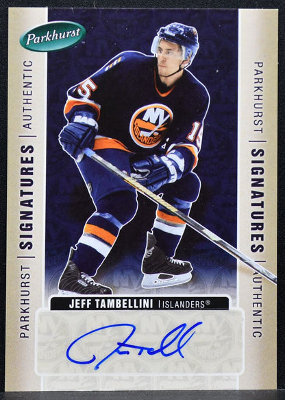 2005-06 Parkhurst Signatures Authentic Jeff Tambellini JT Auto 9637
