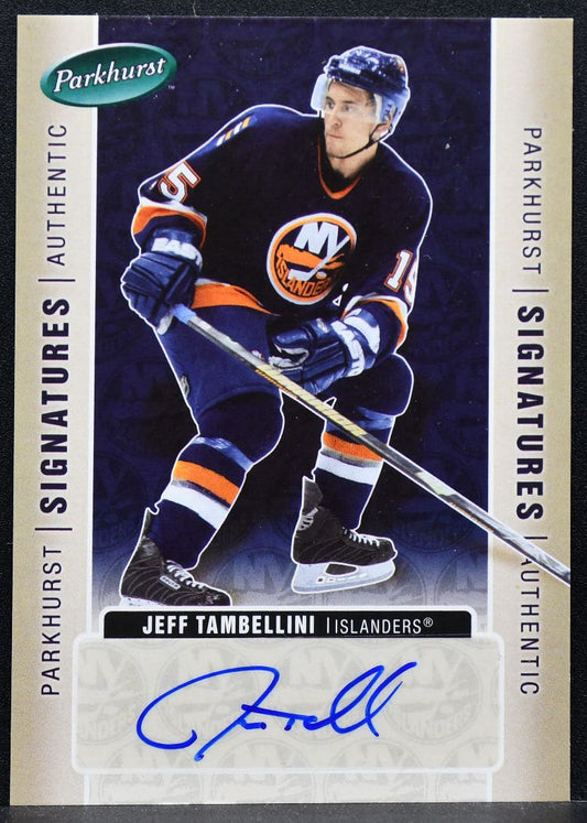2005-06 Parkhurst Signatures Authentic Jeff Tambellini JT Auto 9637