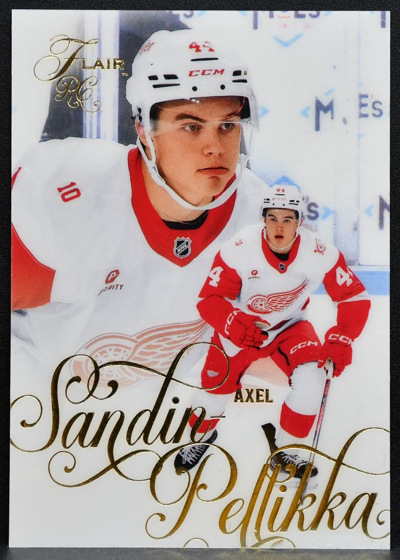2025-26 Flair Rookie Axel Sandin-Pellikka 200 Detroit Red Wings RC 0672