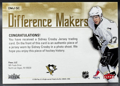 2005-06 Ultra Difference Makers Jerseys Sidney Crosby Pittsburgh Penguins RC