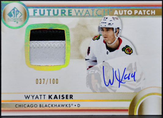 2023-24 SP Auth Future Watch Horiz Kaiser Blackhawks RC Auto /100 Patch 4540