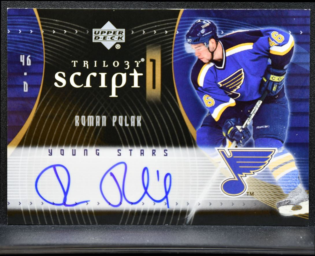 2007-08 UD Trilogy Script One Roman Polak S1-RO St. Louis Blues RC Auto 1660
