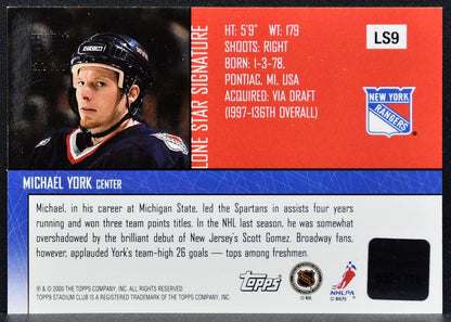 2000-01 Topps Stadium Club Lone Star Signatures Mike York LS9 Auto 9798