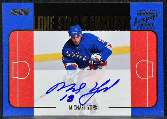 2000-01 Topps Stadium Club Lone Star Signatures Mike York LS9 Auto 9798