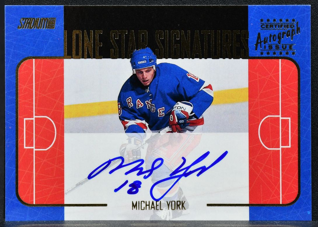 2000-01 Topps Stadium Club Lone Star Signatures Mike York LS9 Auto 9798