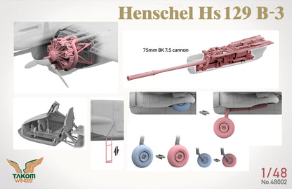 Takom 1/48 Henschel Hs 129 B-3 w/INTERIOR + BONUS (CLEAR PARTS)