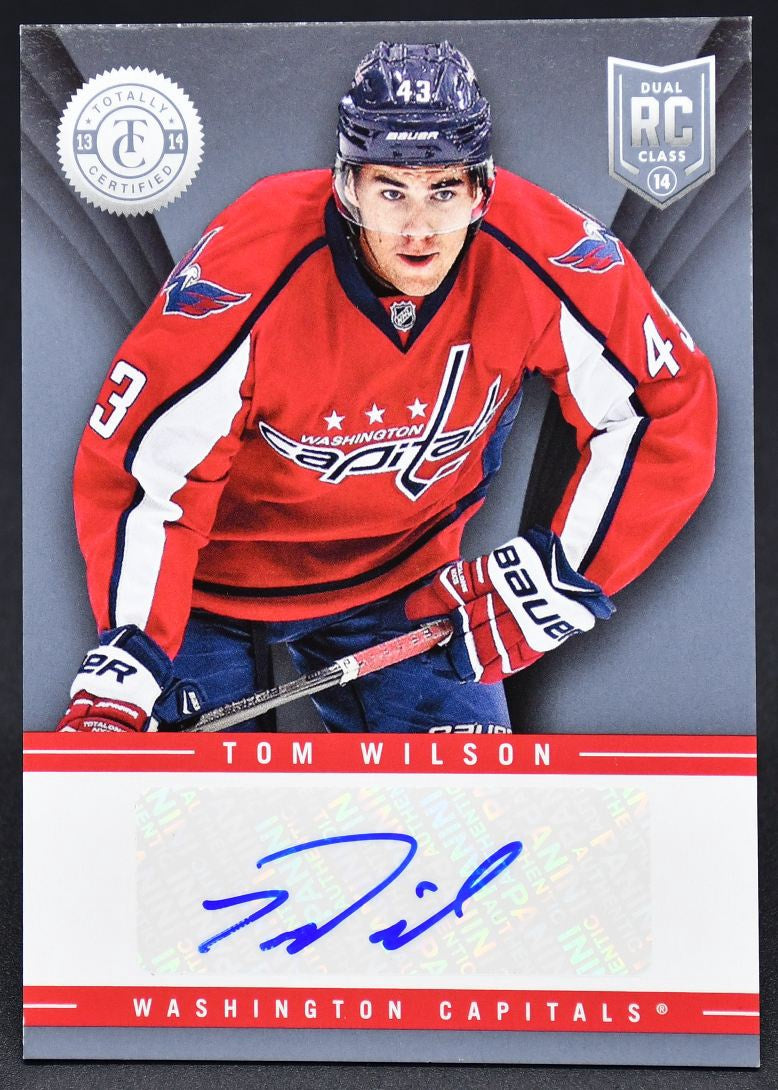 2013-14 Panini Totally Certified Rookie Signatures Tom Wilson TR-TW RC Auto