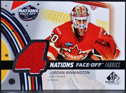 2025-26 SP Game Used 4 Nations Face Off Fabrics Binnington Canada Jersey 5691