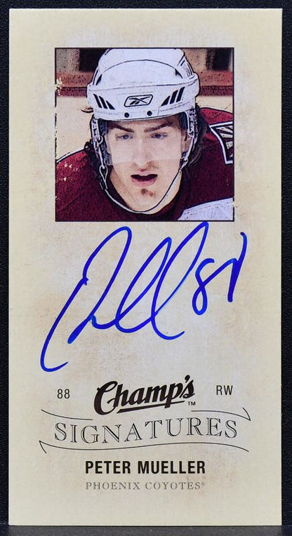 2009-10 Upper Deck Champ's Mini Signatures Peter Mueller CS-PM Coyotes Auto 2476