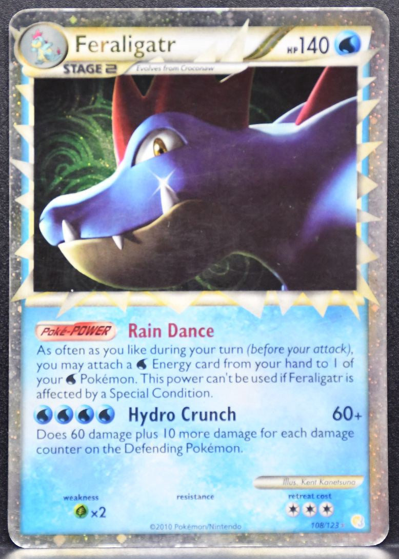 Pokémon Feraligatr HGSS: Base Set Damaged 108/123 DM English