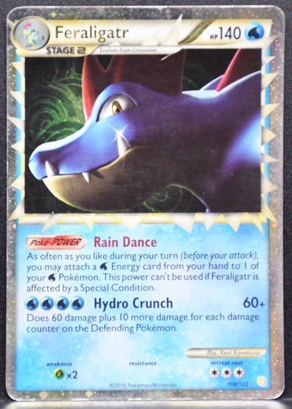 Pokémon Feraligatr HGSS: Base Set Damaged 108/123 DM English