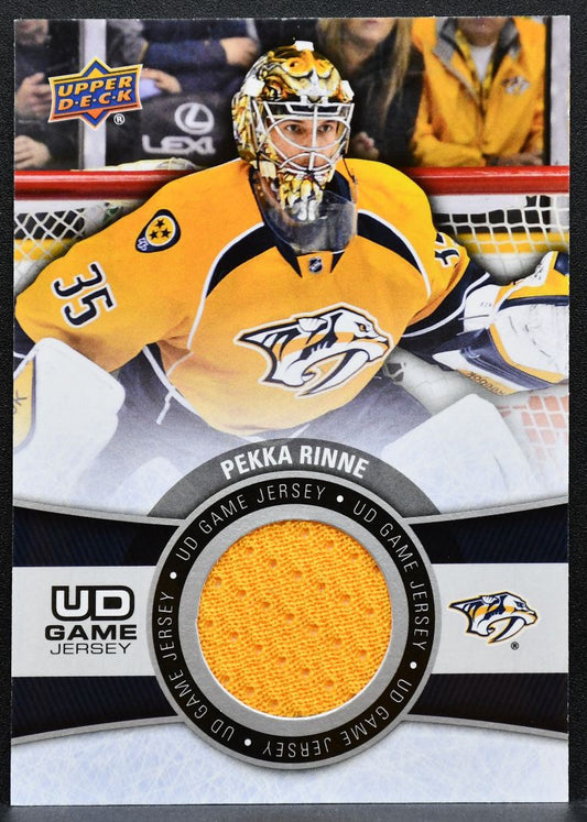 2015-16 UD Series 1 UD Game Jerseys Pekka Rinne GJ-RI Predators Jersey 2530