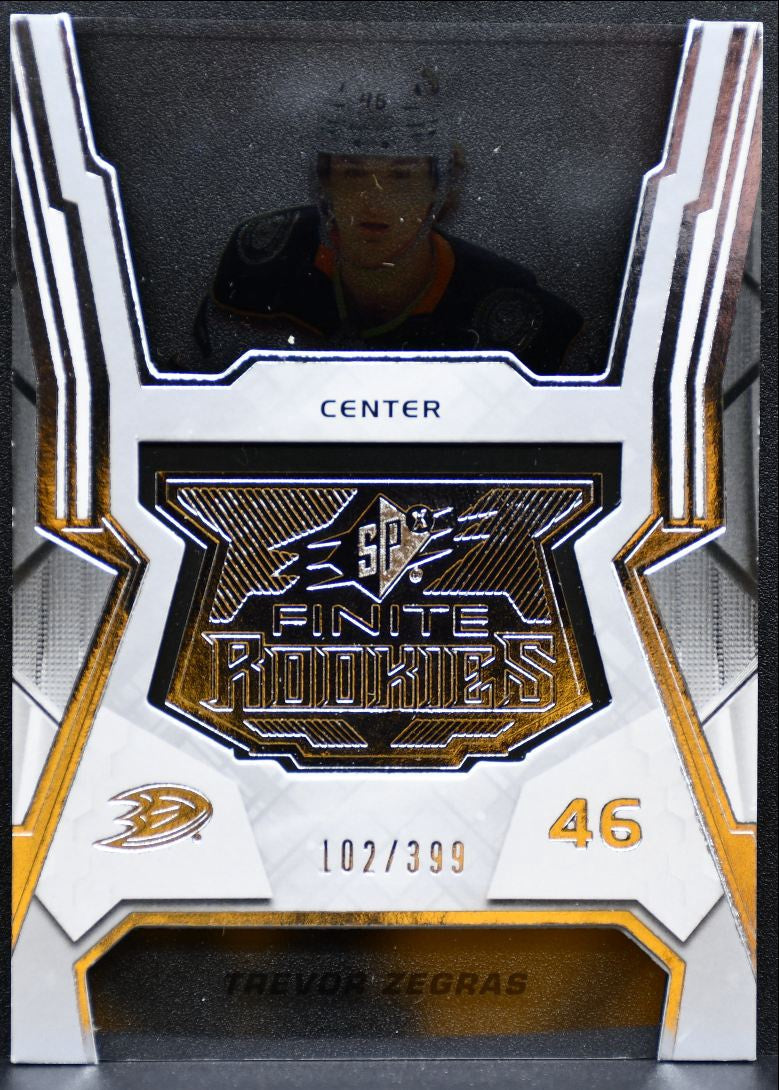 2021-22 SPx Finite Rookies Trevor Zegras F-1 Anaheim Ducks RC 102/399 2606