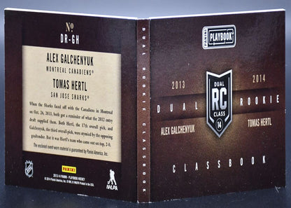 2014-15 Panini Playbook Rookie Galchenyuk / Hertl Canadiens / Sharks RC Jersey