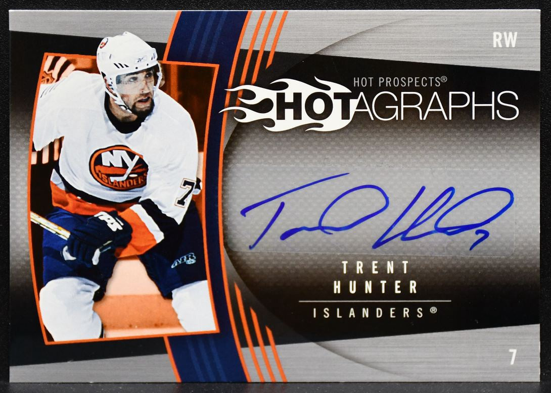 2006-07 UD Hot Prospects Hotgraphs Trent Hunter H-TH Islanders RC Auto 5897