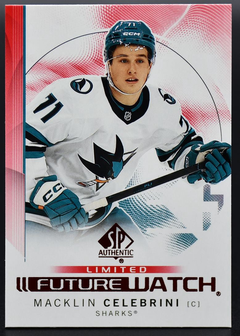 2024-25 SP Authentic Macklin Celebrini 184 San Jose Sharks RC