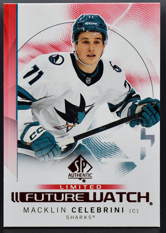 2024-25 SP Authentic Macklin Celebrini 184 San Jose Sharks RC