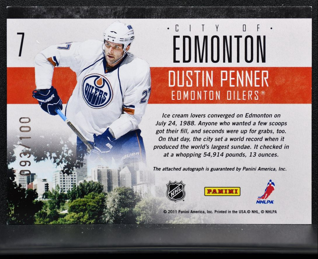 2010-11 Panini Pinnacle City Lights Signatures Dustin Penner 7 Auto /100 3071