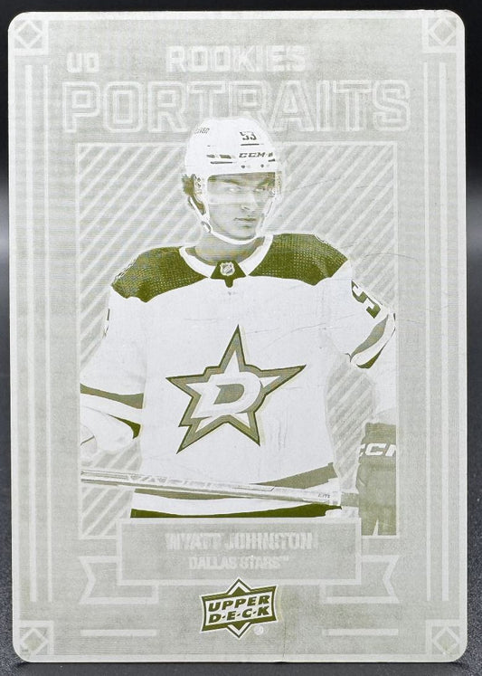 2022-23 UD UD Portraits Wyatt Johnston P-75 Dallas Stars RC