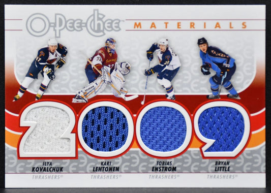 2009-10 OPC Materials Little/Kovalchuk/Lehtonen/Enstrom Jersey 8418