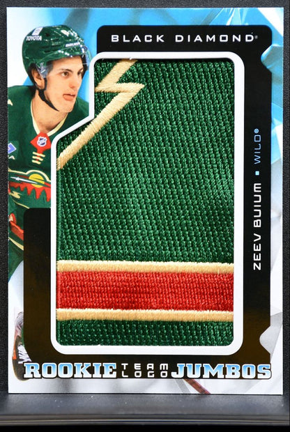 2025-26 UD Black Diamond Rookie Team Logo Jumbos Zeev Buium Wild RC Patch 0672