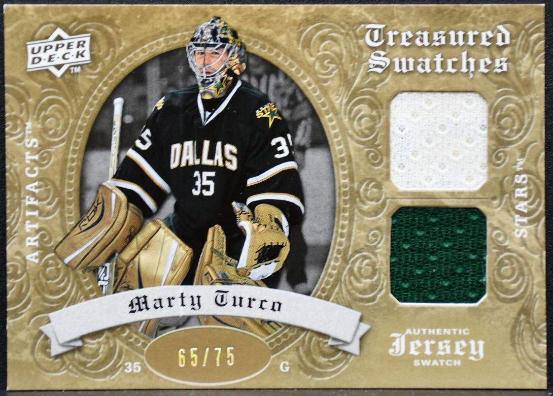 2008-09 UD Artifacts Treasured Swatches Dual Gold Turco Stars /75 Jersey 0412