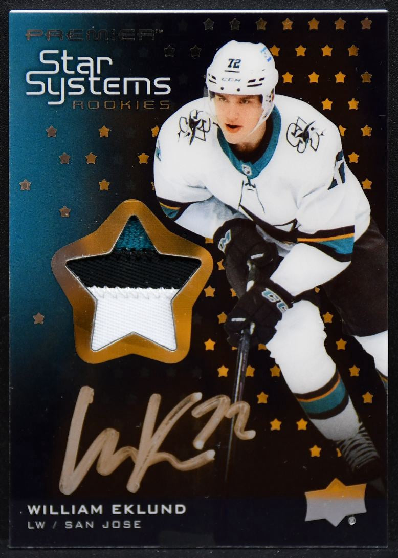 2021-22 UD Premier Star Systems Patch Eklund Sharks RC Auto 046/149 Patch 4784