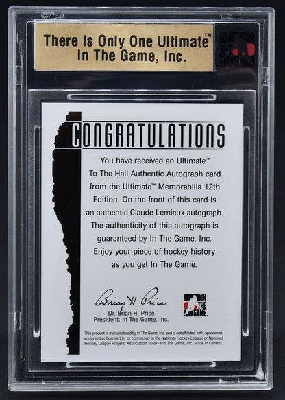2012-13 In The Game Ultimate Memorabilia 12th Edition Claude Lemieux A-CL Auto