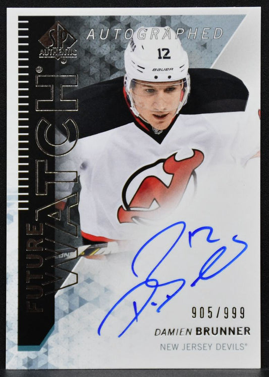 2013-14 SP Authentic Future Watch Auto Damien Brunner 263  RC Auto 905/999