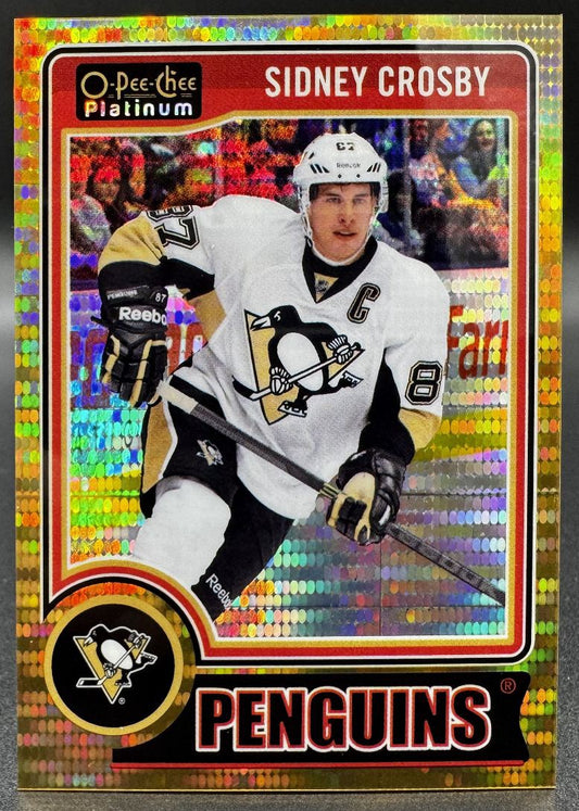 2014-15 O-Pee-Chee Platinum Seismic Gold Sidney Crosby 8 Pittsburgh Penguins /50