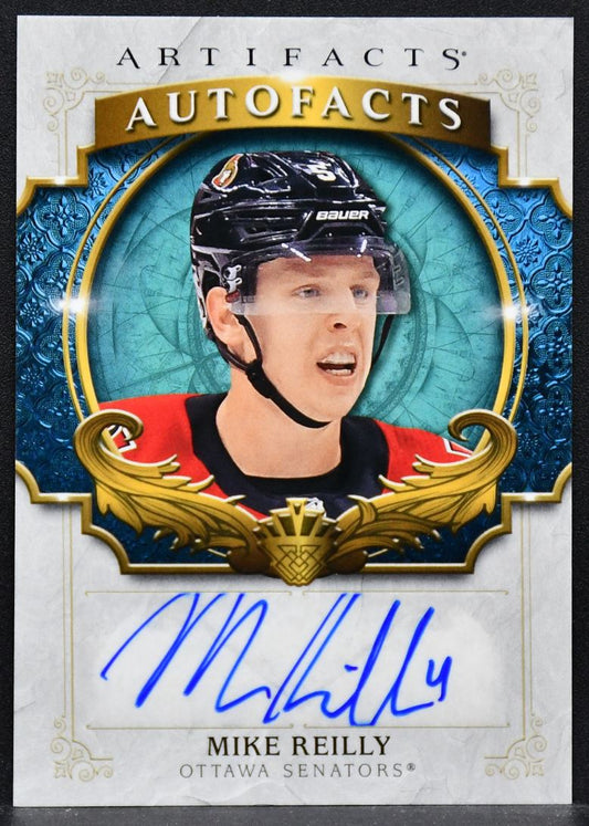 2020-21 UD Artifacts Auto Facts Mike Reilly A-MR Ottawa Senators Auto