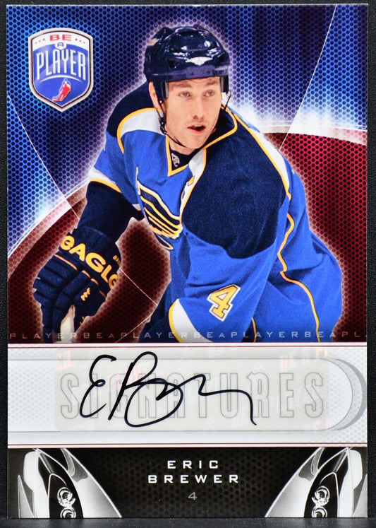 2009-10 Be A Player Signatures Eric Brewer S-EB St. Louis Blues Auto