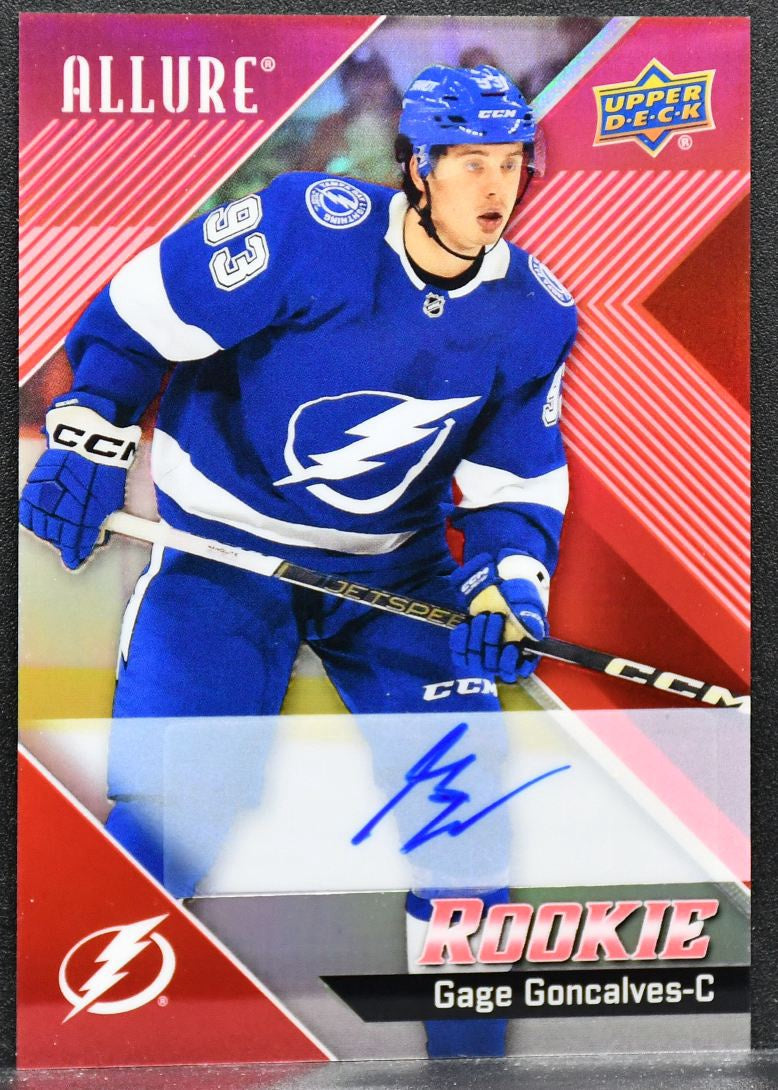 2024-25 UD Allure Auto Red Rainbow Gage Goncalves 113 RC Auto