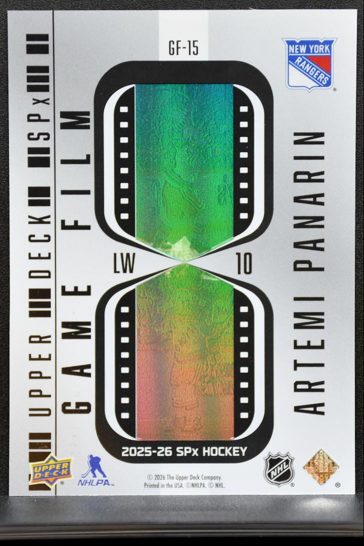 2025-26 SPx Game Film Artemi Panarin GF-15 New York Rangers 0429