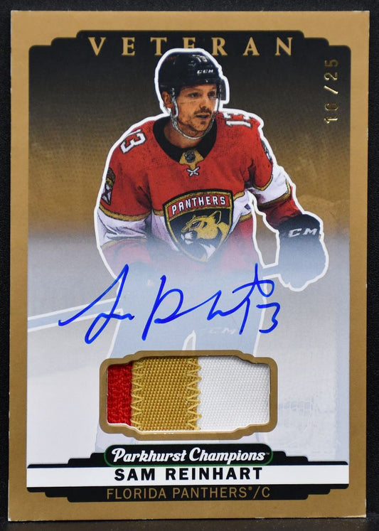 2022-23 Parkhurst Champions Auto Patch Sam Reinhart 102 Auto 16/25 Patch