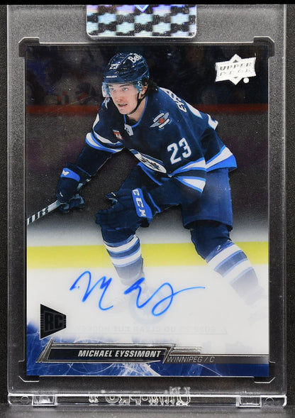 2022-23 UD Clear Cut Base Rookie Michael Eyssimont CC-ME Jets RC Auto 3345