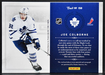 2011-12 Panini Anthology  Colborne 158 Maple Leafs RC Auto 255/499 Jersey 0379