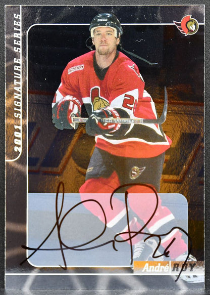 2000-01 Be a Player Signature Series Autographs Andre Roy 96 Senators Auto 8942
