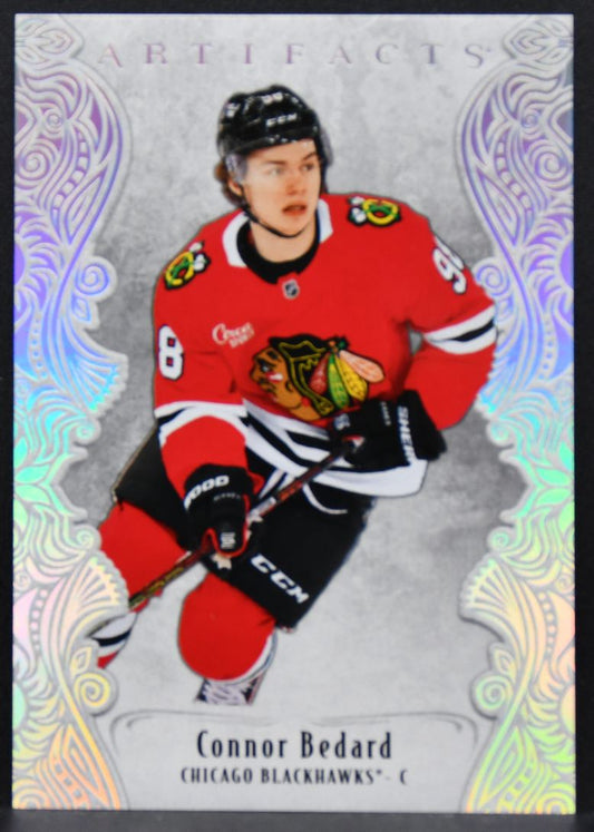 2025-26 UD Artifacts Platinum Sparkle Connor Bedard 131 Chicago Blackhawks 90/99 8236