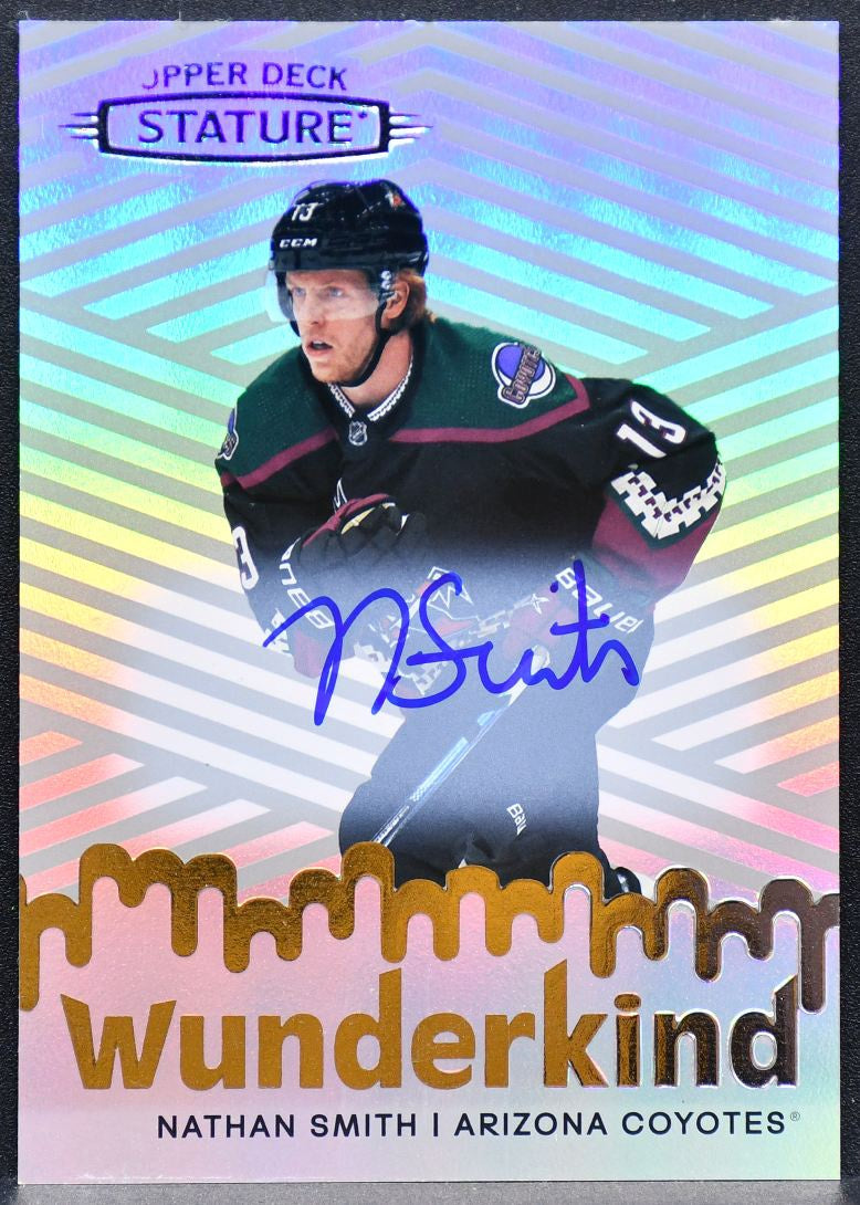 2022-23 Upper Deck Stature Wunderkind Auto Nathan Smith W-29 Coyotes Auto 1967