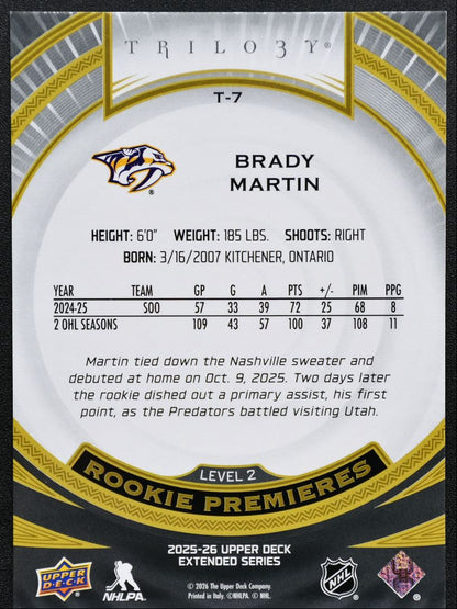 2025-26 UD Extende Series Trilogy Rookie Premieres Martin RC 357/499 4267