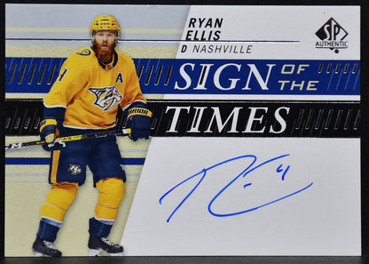 2019-20 SP Authentic Sign of the Times Ryan Ellis SOTT-RE Nashville Auto