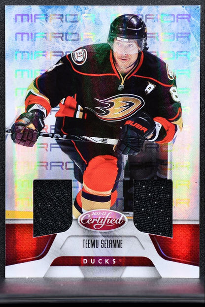 2011-12 Panini Certified Mirror Red Materials Dual Selanne /150 Jersey 2791