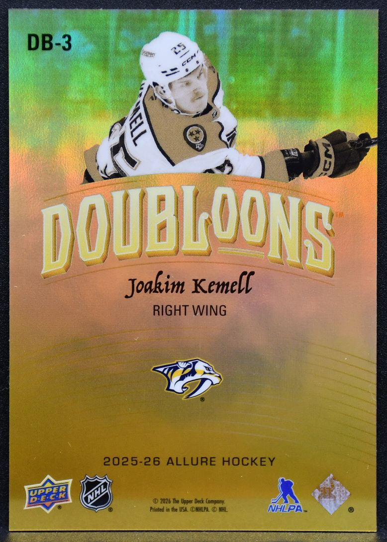 2025-26 Upper Deck Allure Doubloons Joakim Kemell DB-3 Predators RC 5194
