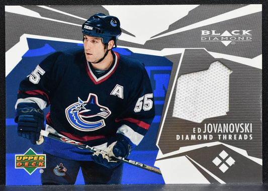 2003-04 Upper Deck Black Diamond Threads Ed Jovanovski DT-EJ Canucks Jersey 6489